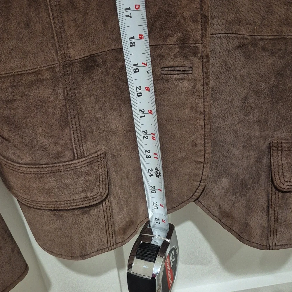 Vintage Cherokee Brown Leather Women's Blazer - Picture 8 of 9